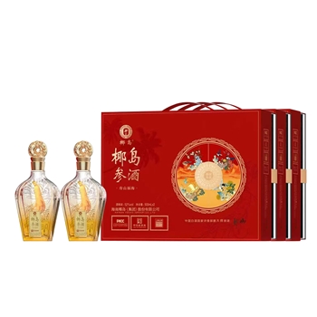 椰岛参酒 寿山福海 中国红